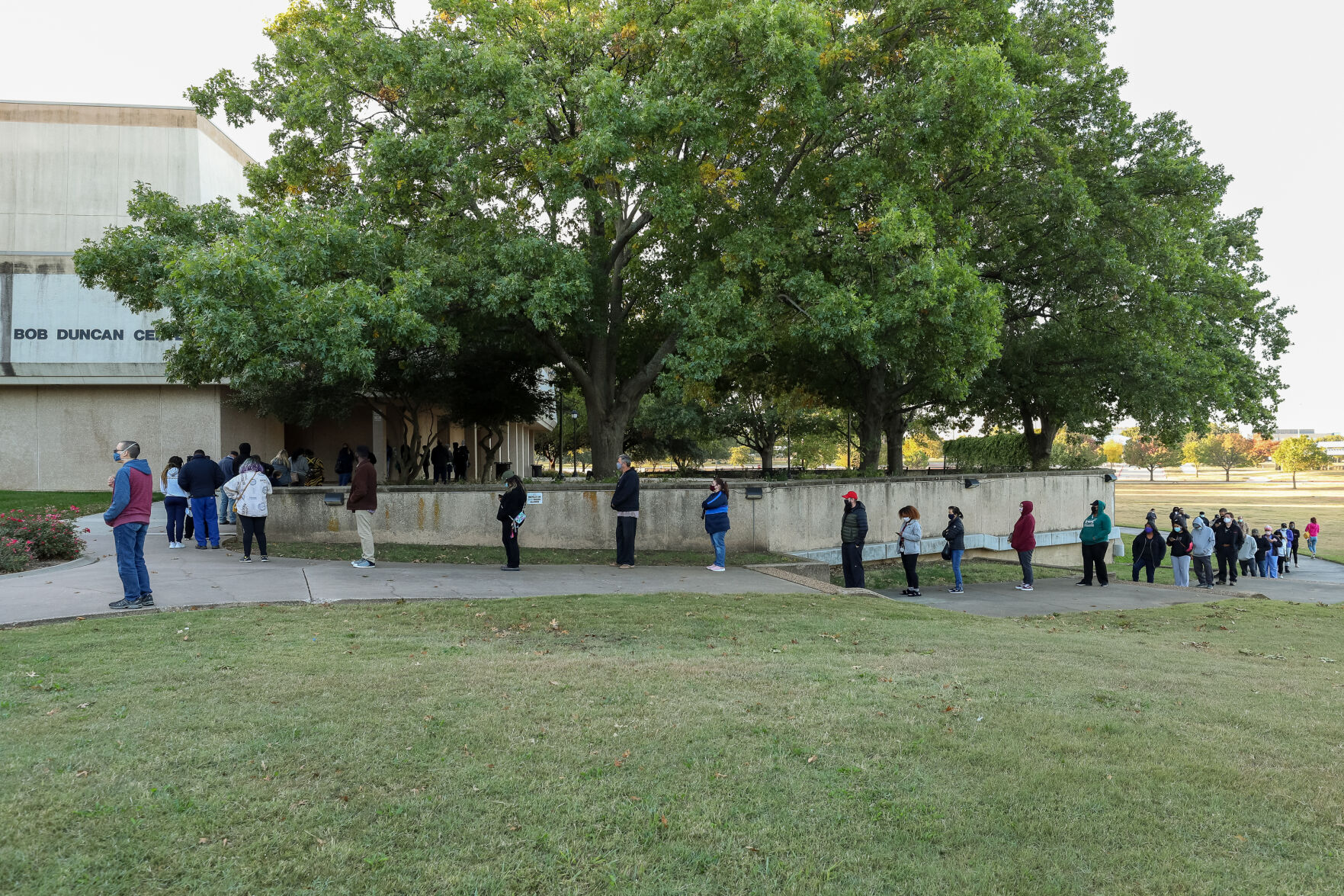Photos: Metroplex voters brave cold weather at the polls, businesses board windows on Election Day